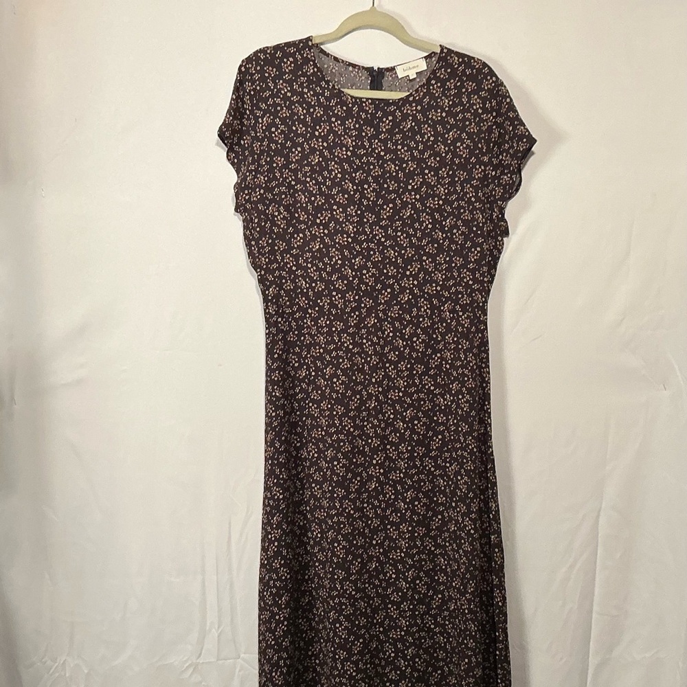 Bohme Dark Floral Midi Dress